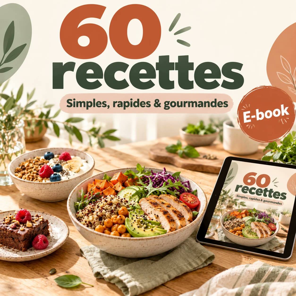 E-book 60 recettes de rééquilibrage alimentaire, CSN